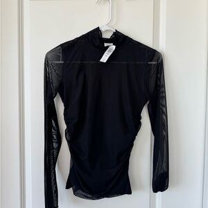 Wilfred Black Sheer Top